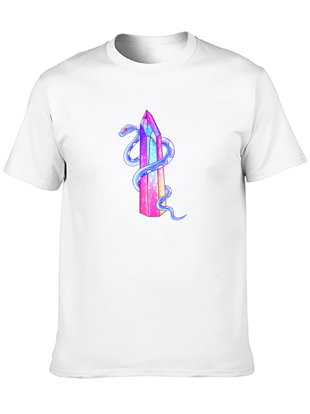 Crystal Snake Graphic T-Shirt - Stylish Mens Tee
