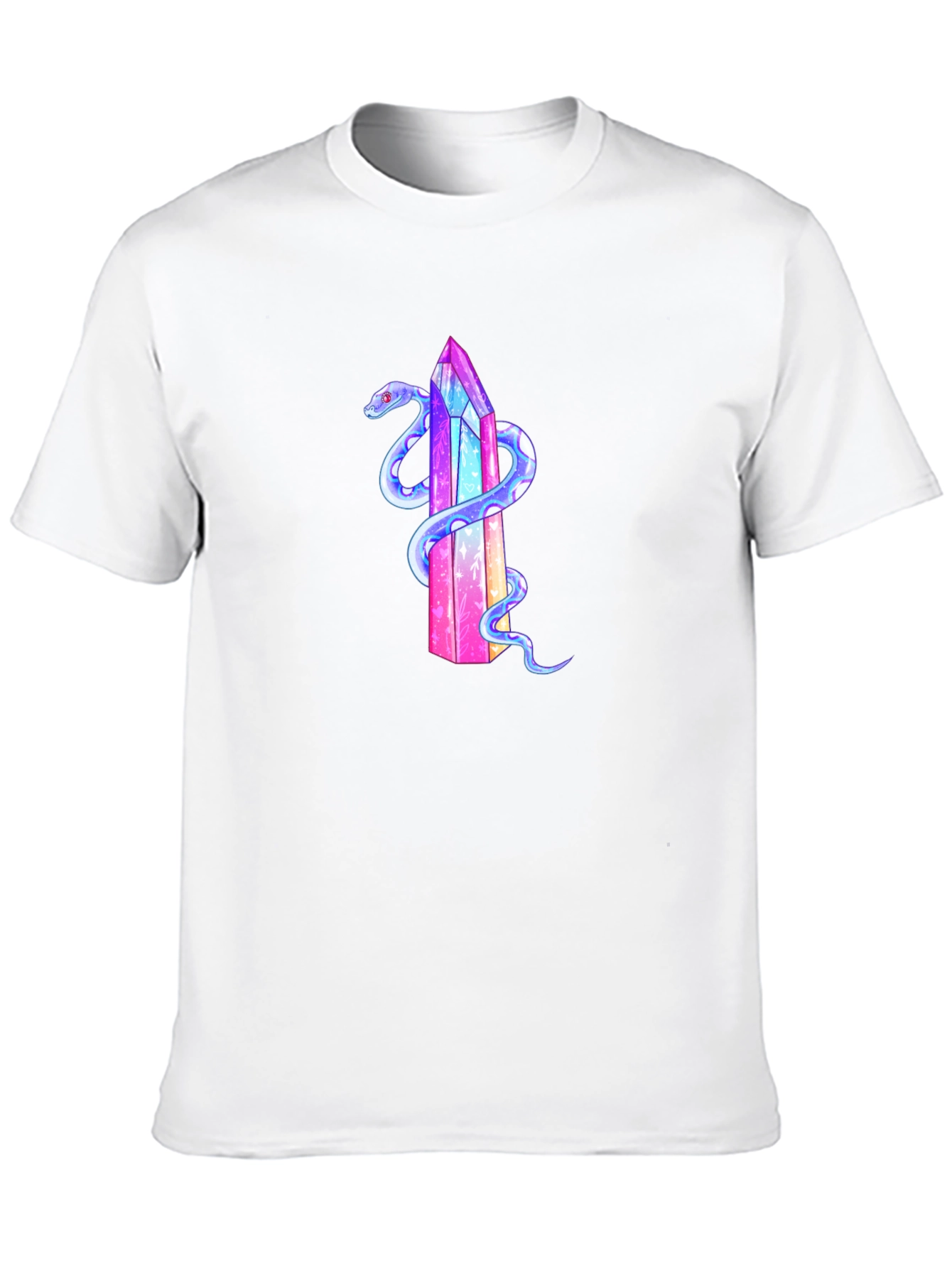 Crystal Snake Graphic T-Shirt - Stylish Mens Tee
