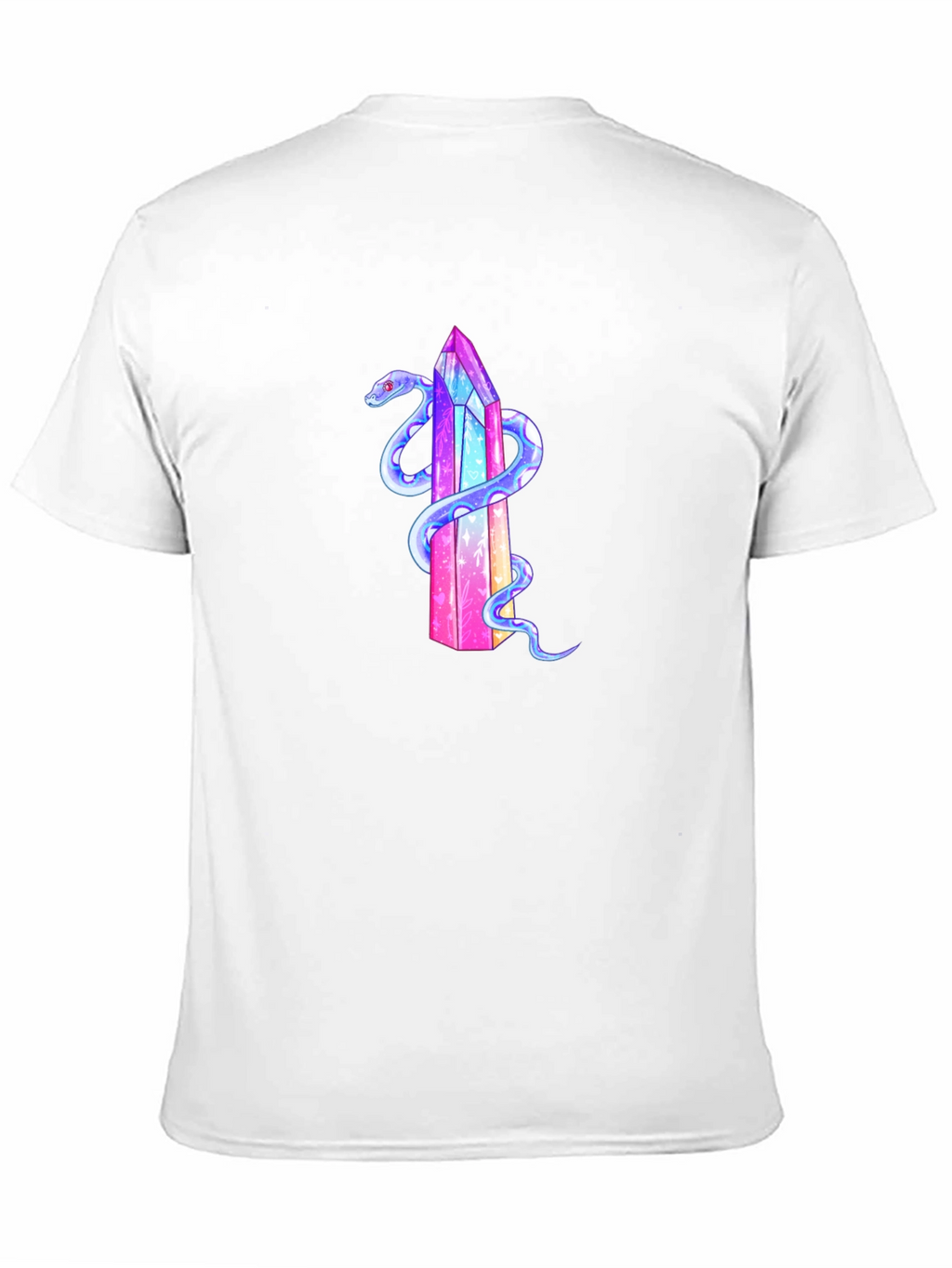 Crystal Snake Graphic T-Shirt - Stylish Mens Tee