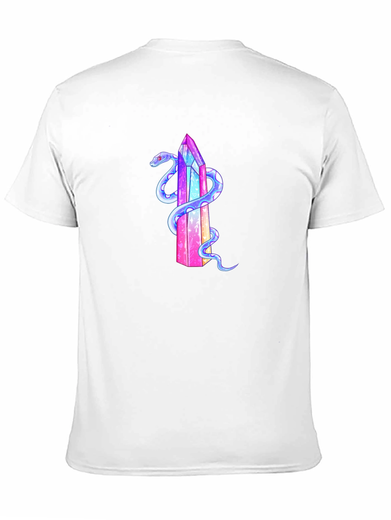 Crystal Snake Graphic T-Shirt - Stylish Mens Tee