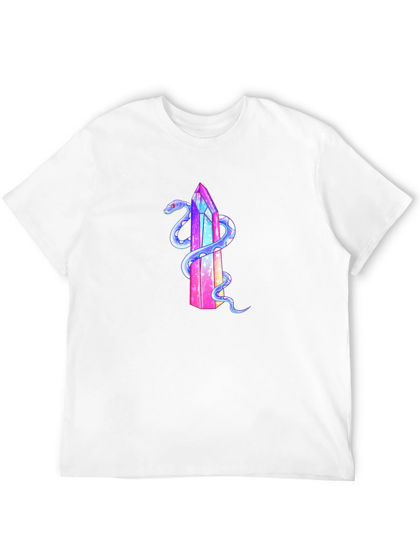 Crystal Snake Graphic T-Shirt - Stylish Mens Tee