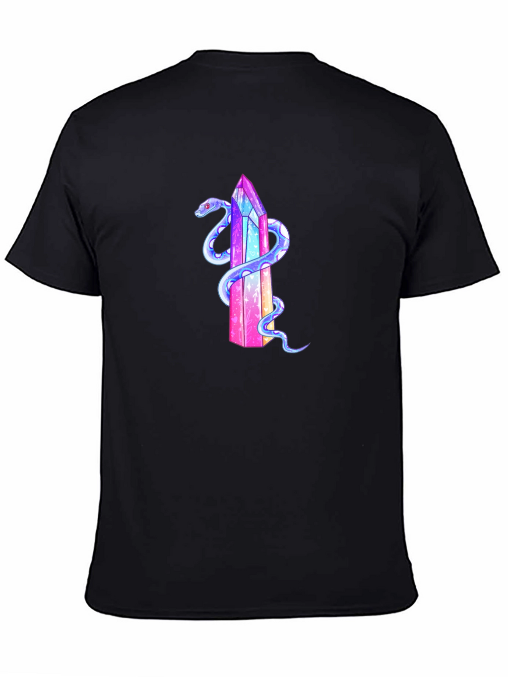 Crystal Snake Graphic T-Shirt - Stylish Mens Tee