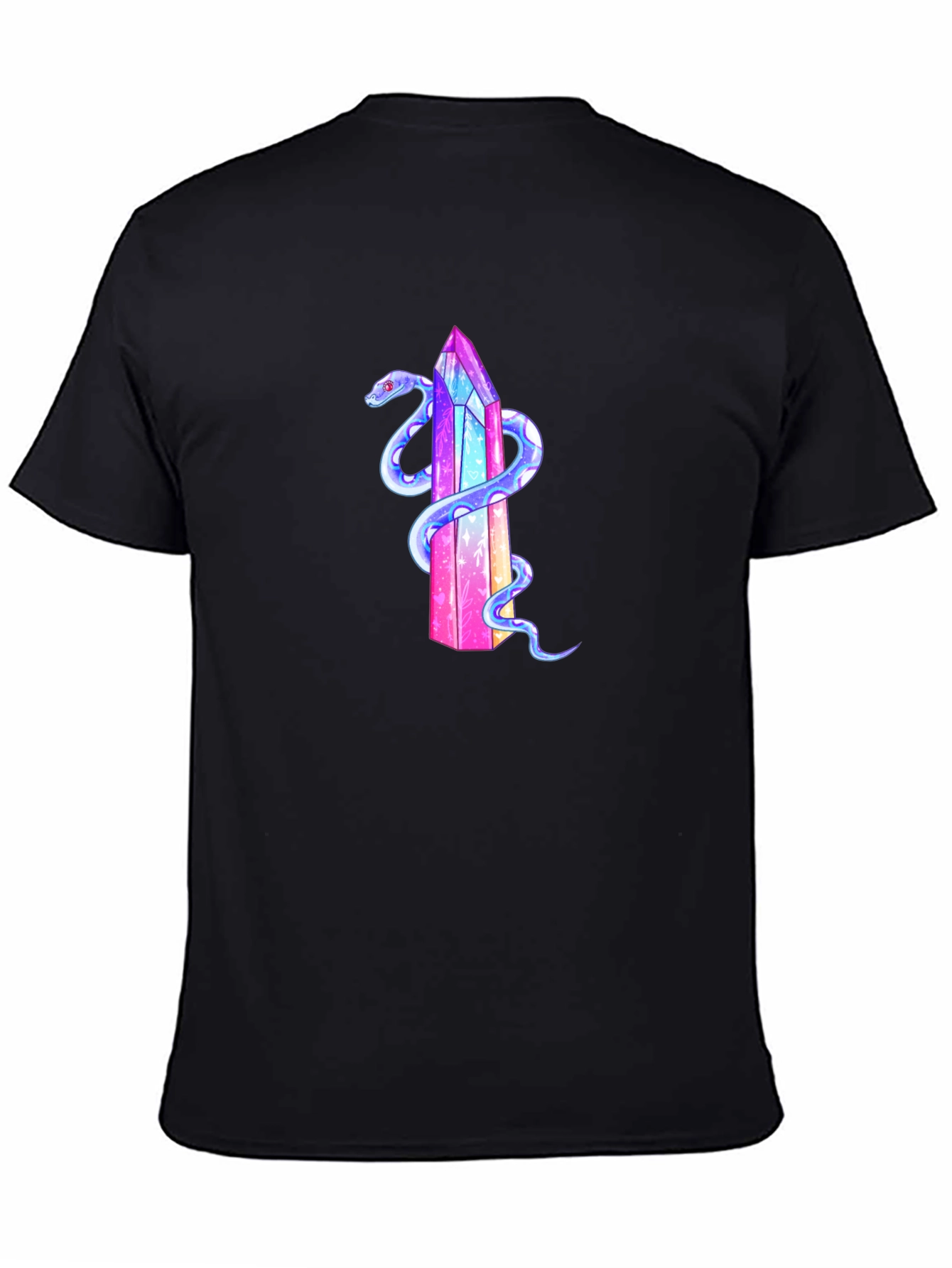 Crystal Snake Graphic T-Shirt - Stylish Mens Tee
