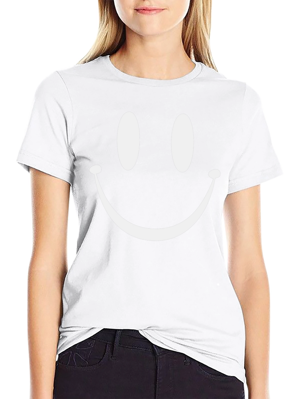 Smiley Face Graphic Tee - Classic Black T-Shirt