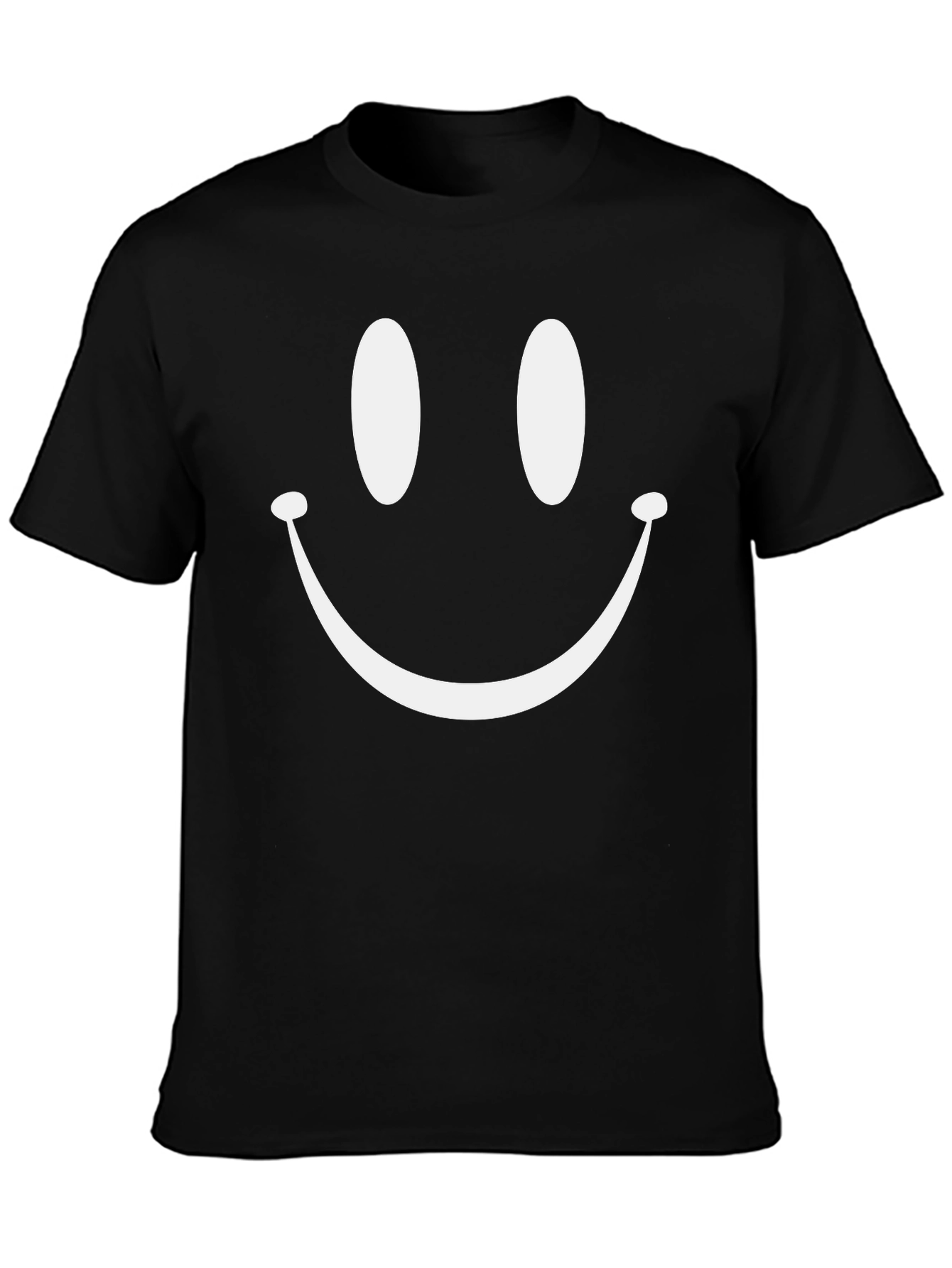 Smiley Face Graphic Tee - Classic Black T-Shirt