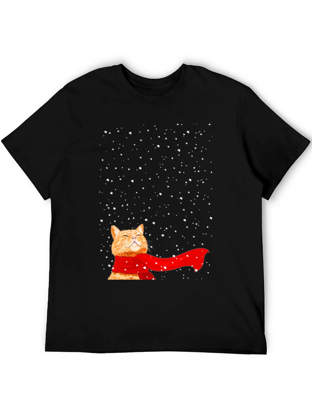 Winter Cat T-Shirt - Festive Feline Fun