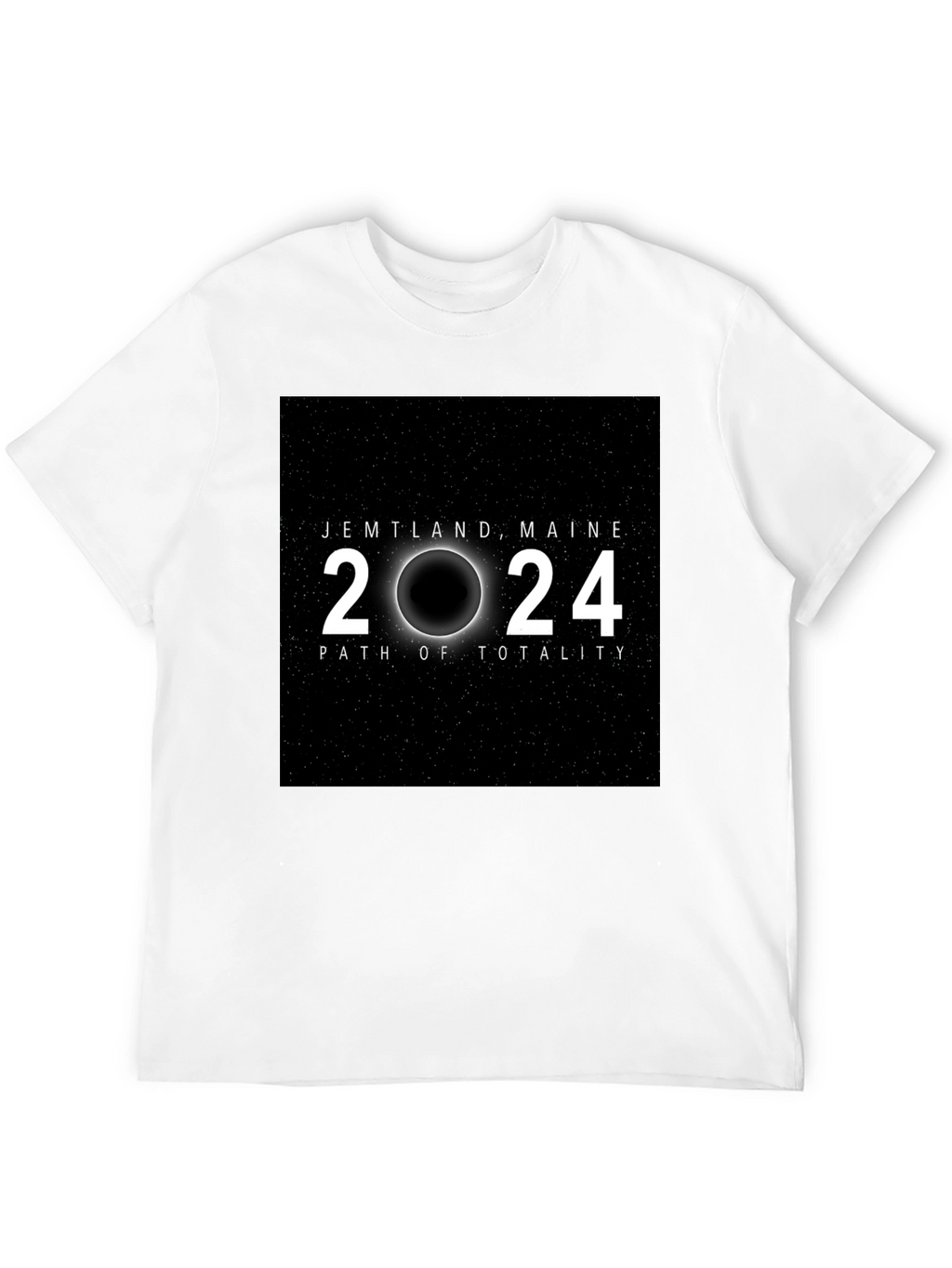Jemtland Maine 2024 Path of Totality Black T-Shirt