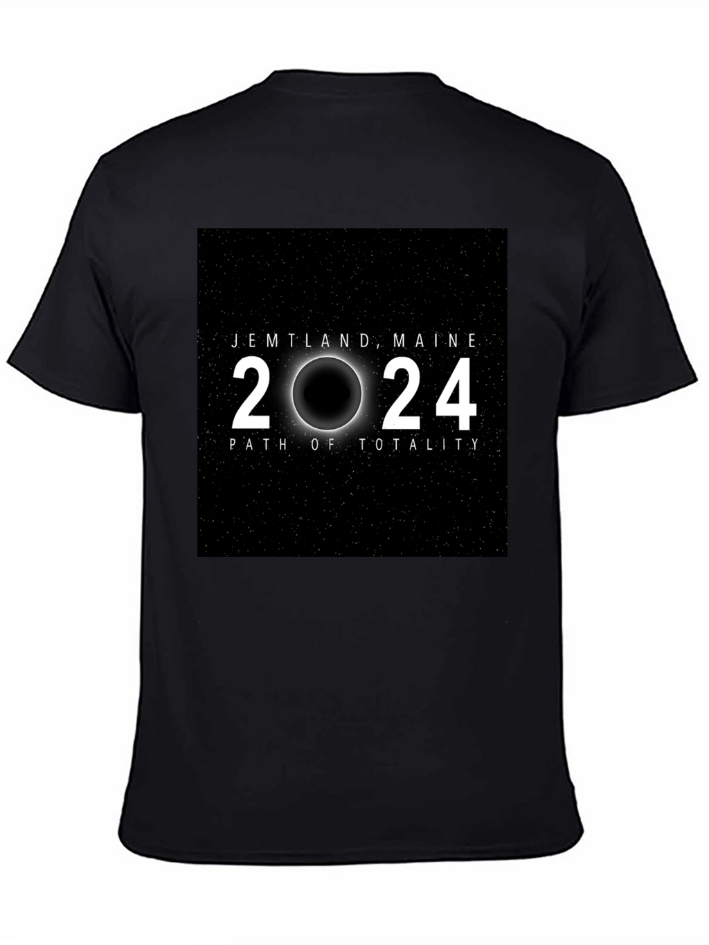 Jemtland Maine 2024 Path of Totality Black T-Shirt