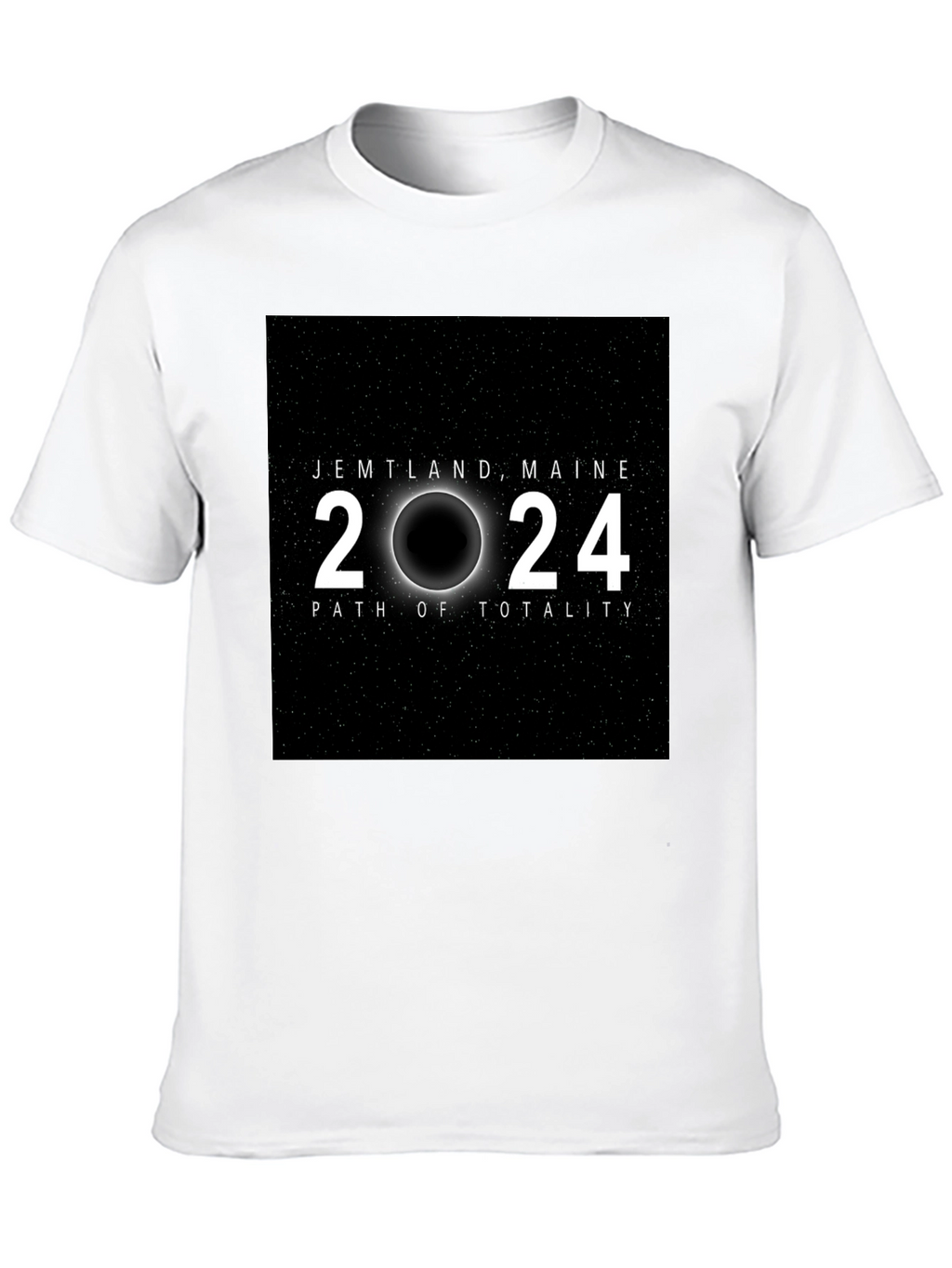 Jemtland Maine 2024 Path of Totality Black T-Shirt