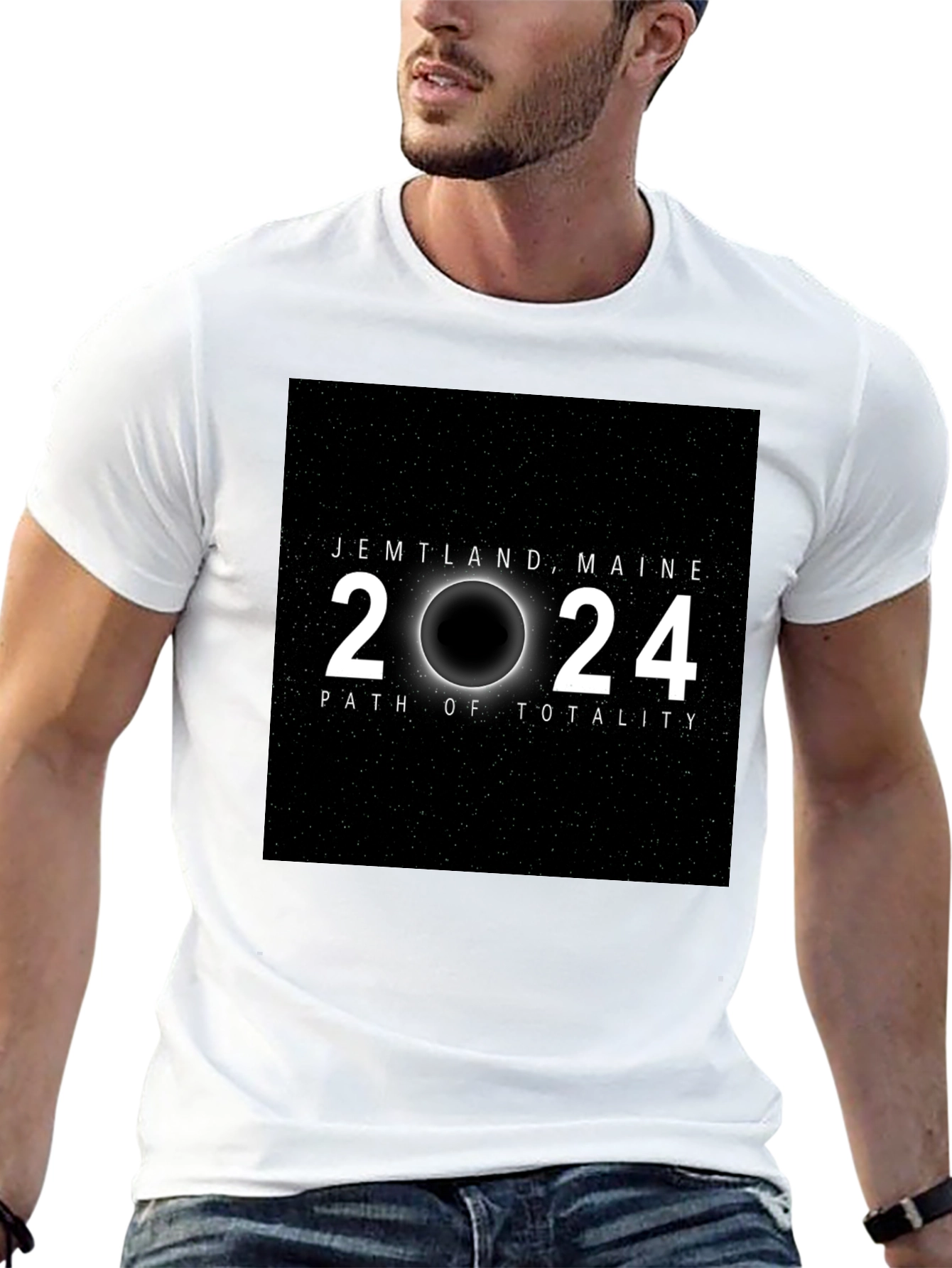 Jemtland Maine 2024 Path of Totality Black T-Shirt