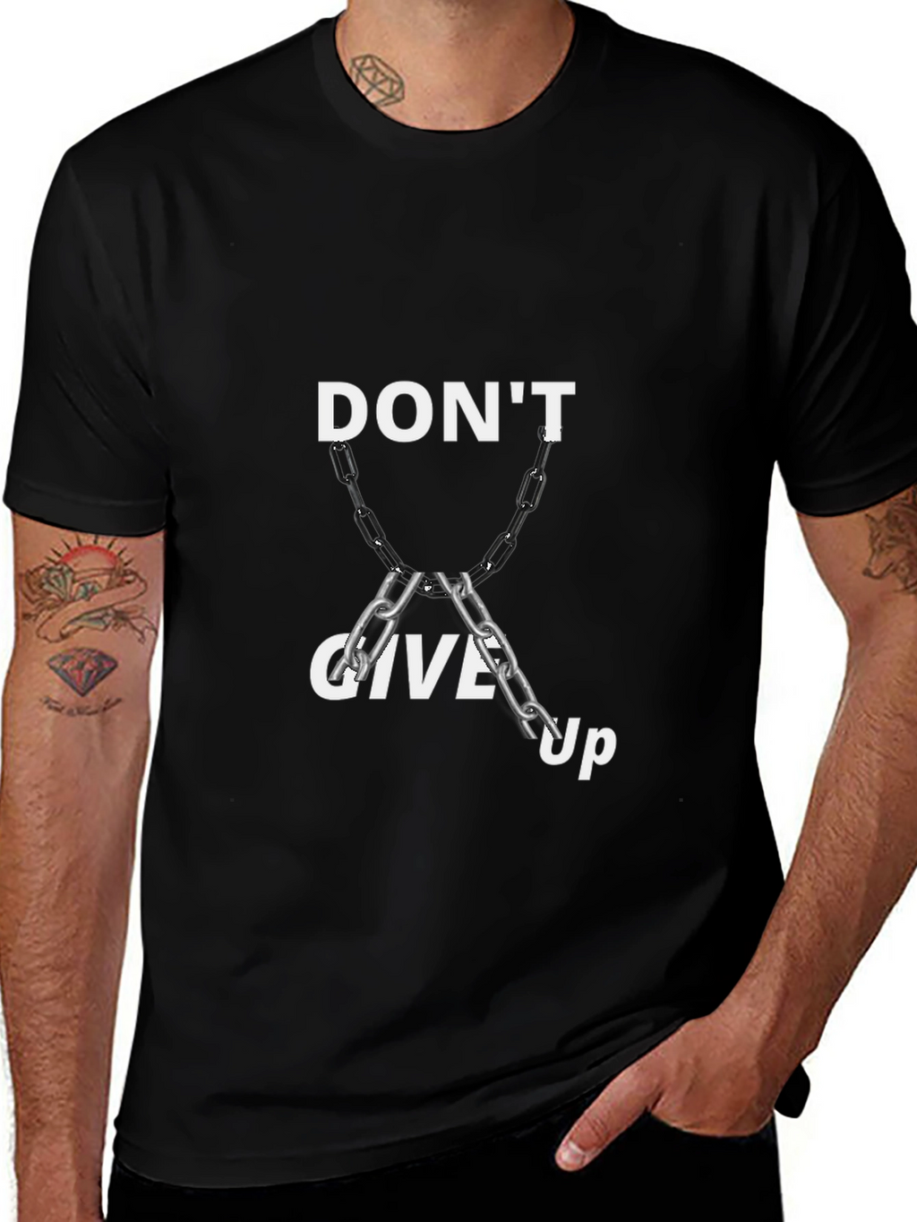 Dont Give Up Graphic Tee - Motivational T-Shirt