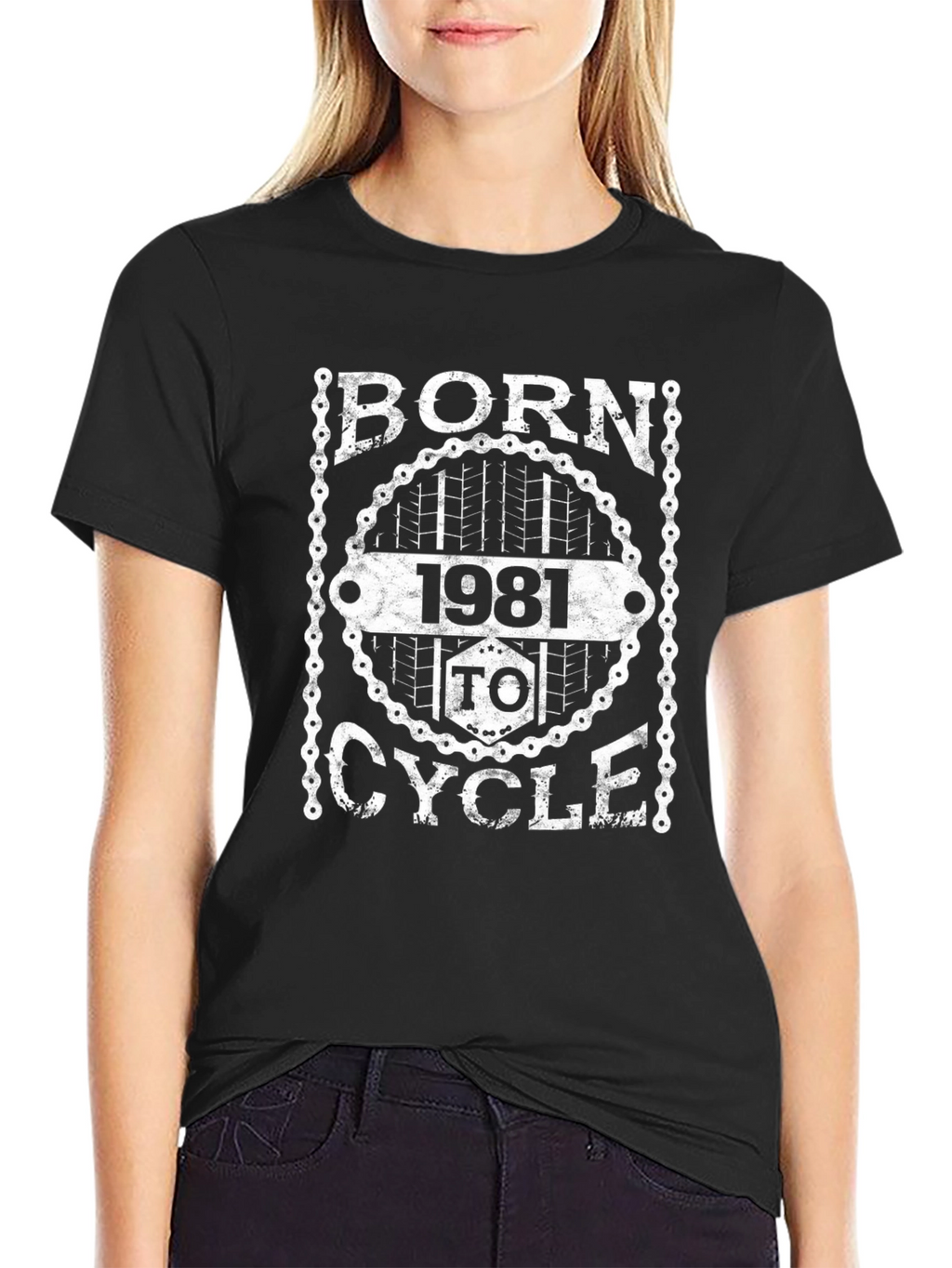 Born 1981 to Cycle Black Graphic Tee