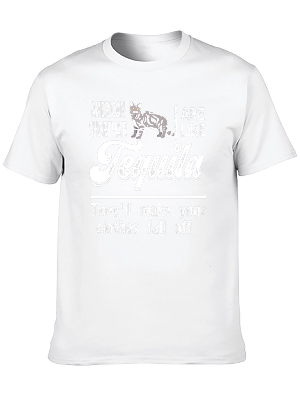 American Shorthair Tequila Graphic T-Shirt