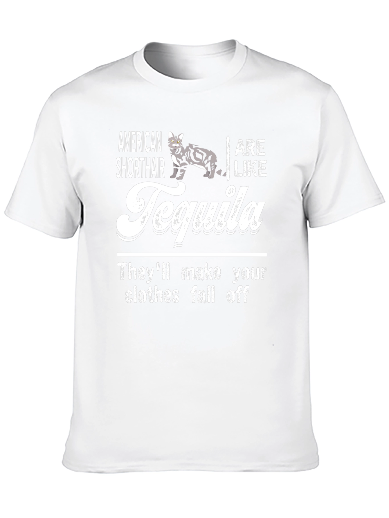 American Shorthair Tequila Graphic T-Shirt