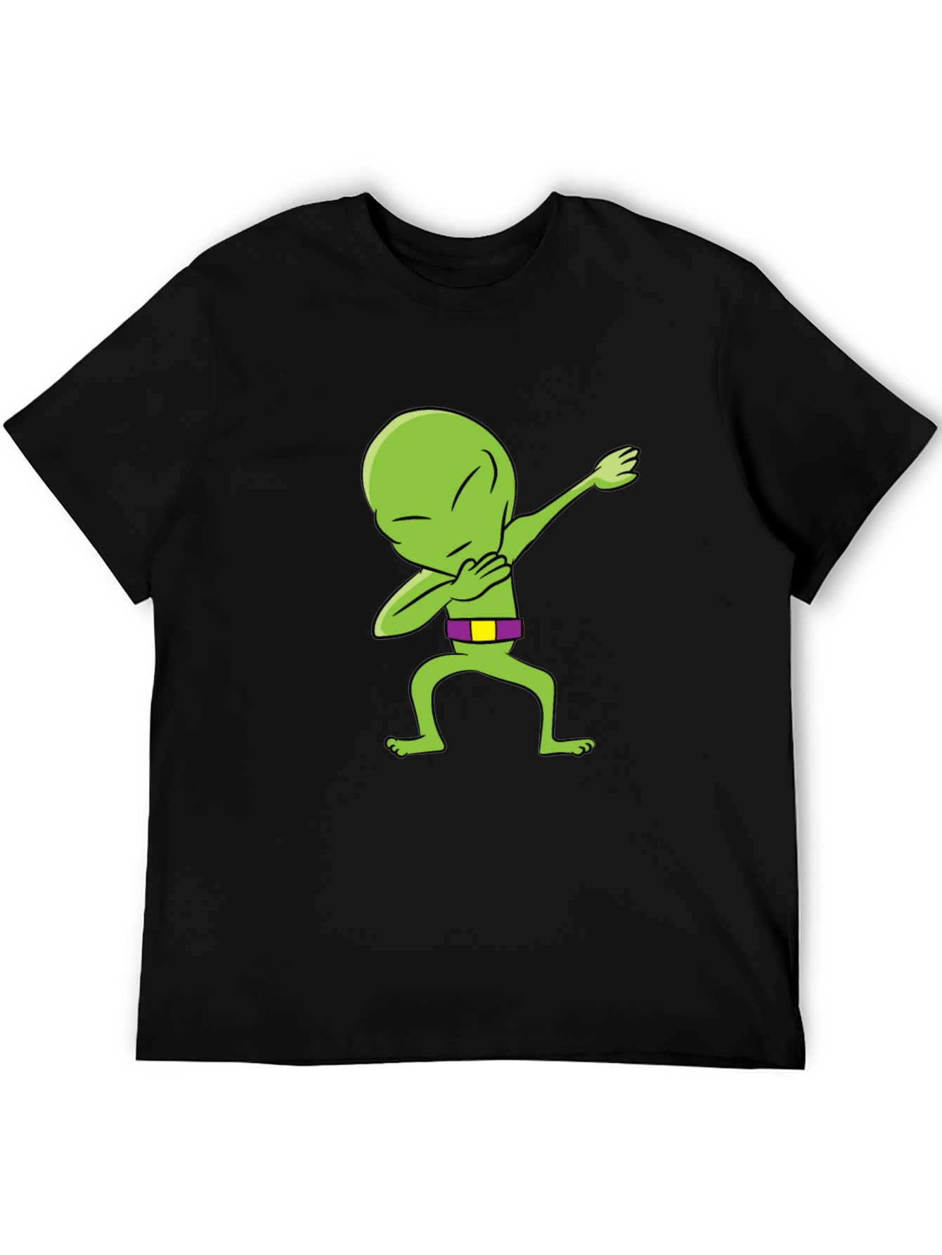 Dabbing Alien Graphic Tee - Mens Black T-Shirt