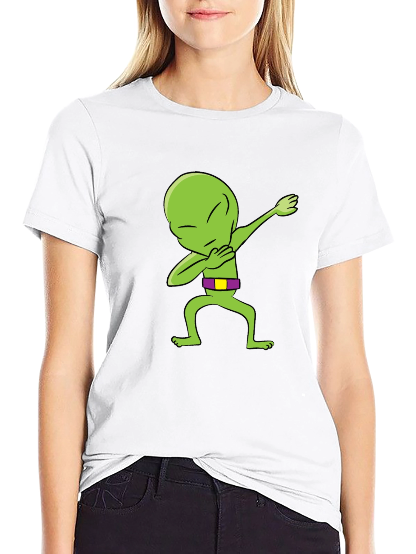 Dabbing Alien Graphic Tee - Mens Black T-Shirt
