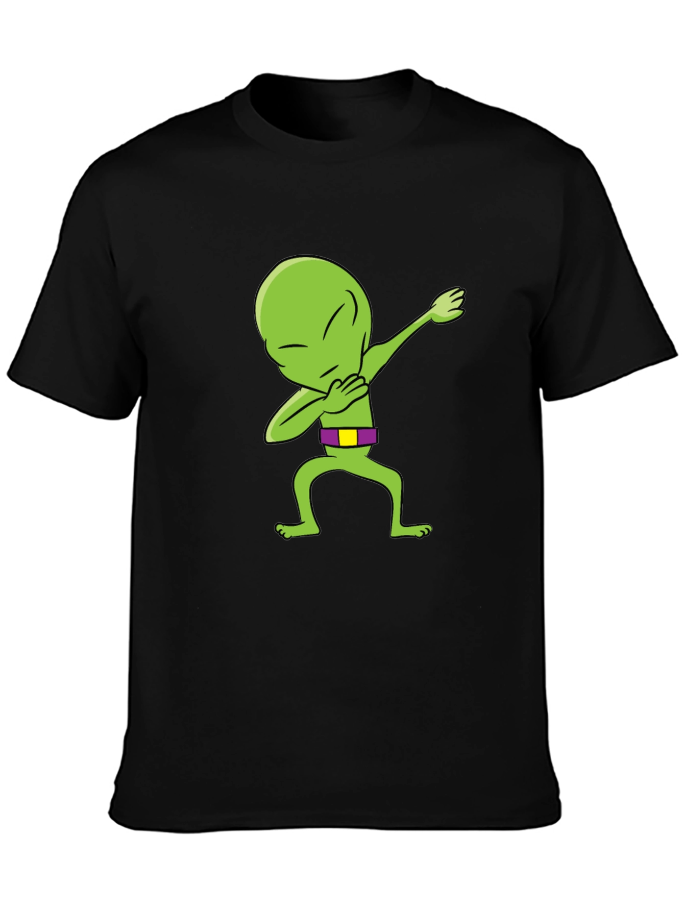 Dabbing Alien Graphic Tee - Mens Black T-Shirt