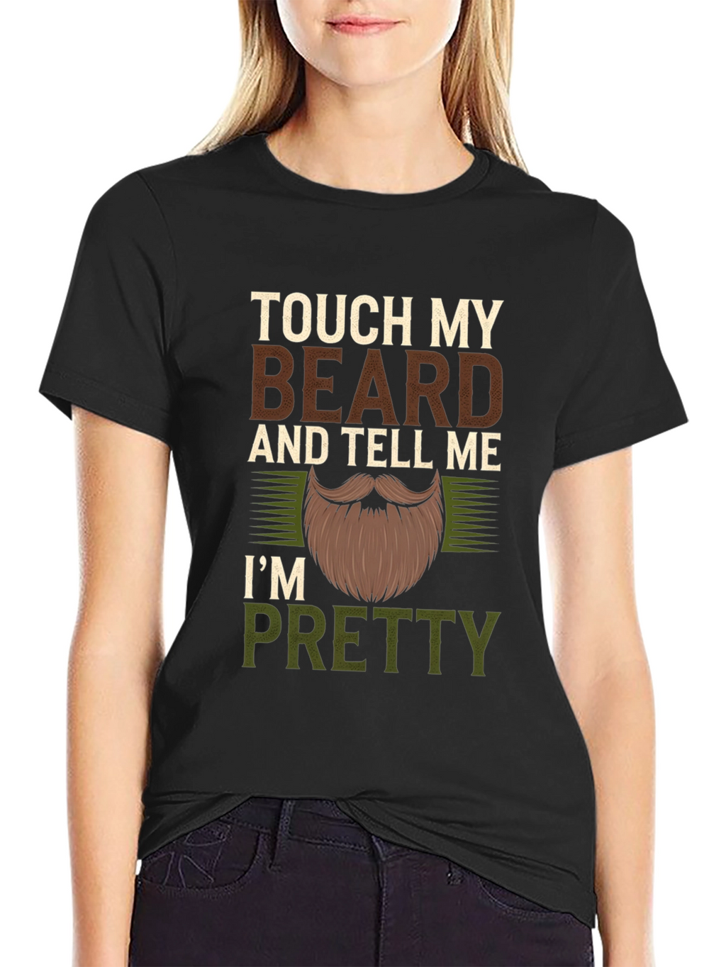 Touch My Beard Funny Mens Graphic T-Shirt