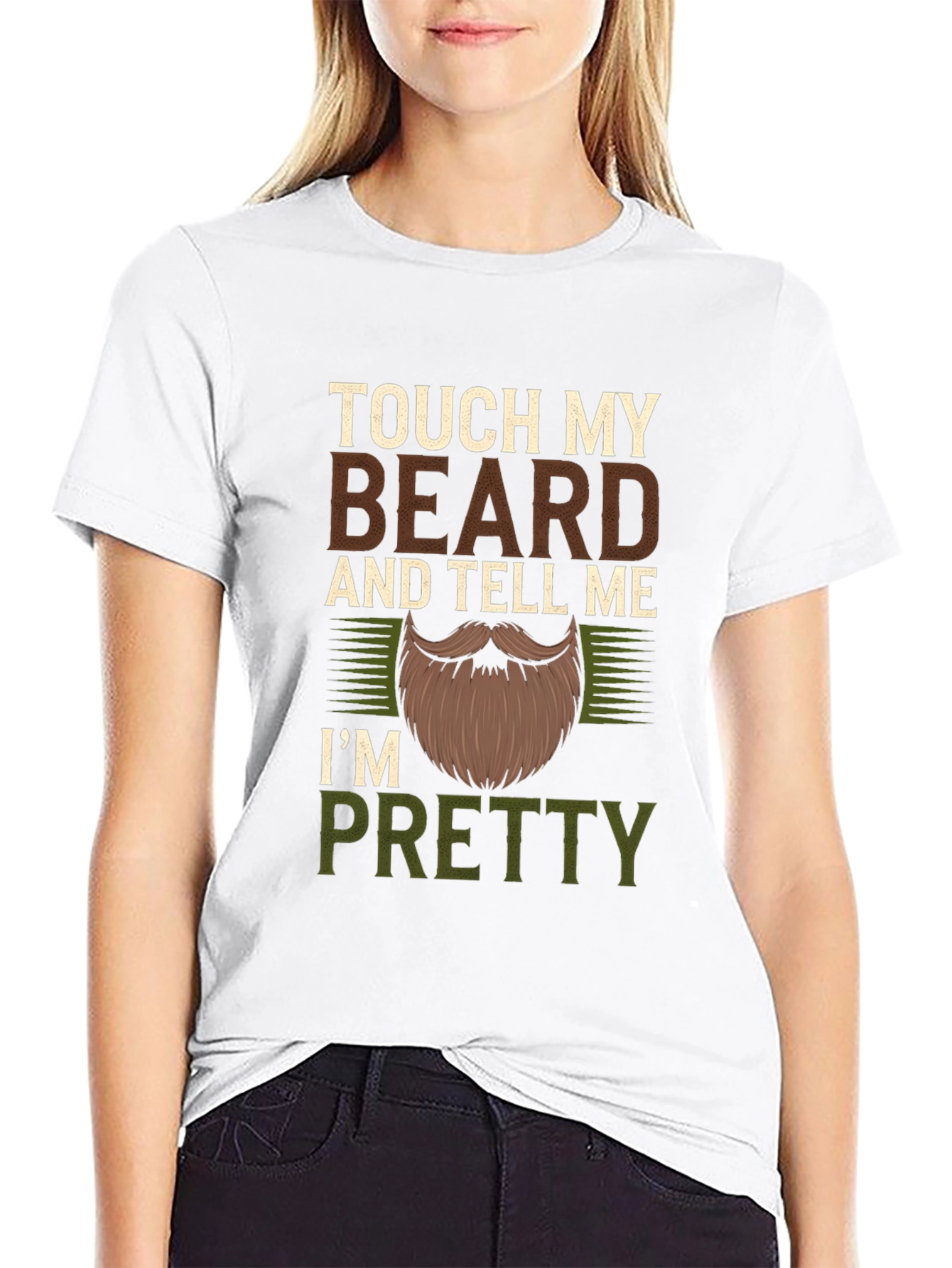 Touch My Beard Funny Mens Graphic T-Shirt