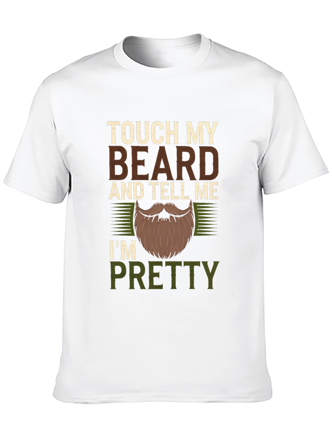 Touch My Beard Funny Mens Graphic T-Shirt