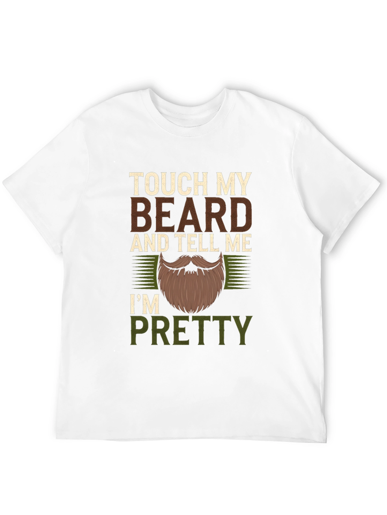 Touch My Beard Funny Mens Graphic T-Shirt