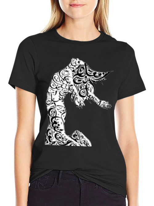 Abstract Art Graphic Tee - Black Unisex T-Shirt