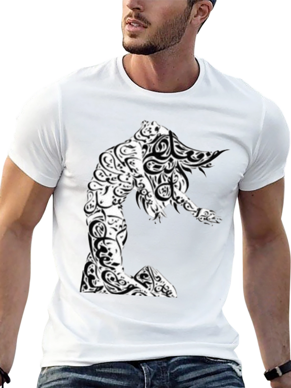 Abstract Art Graphic Tee - Black Unisex T-Shirt