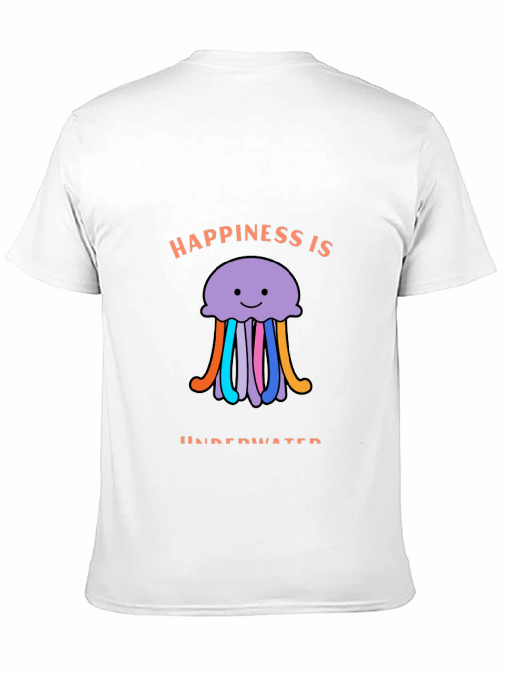 Happiness is Underwater T-Shirt - Black Jellyfish Design