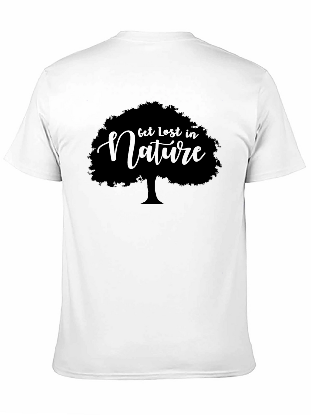 Get Lost in Nature Tree Graphic Tee - Black