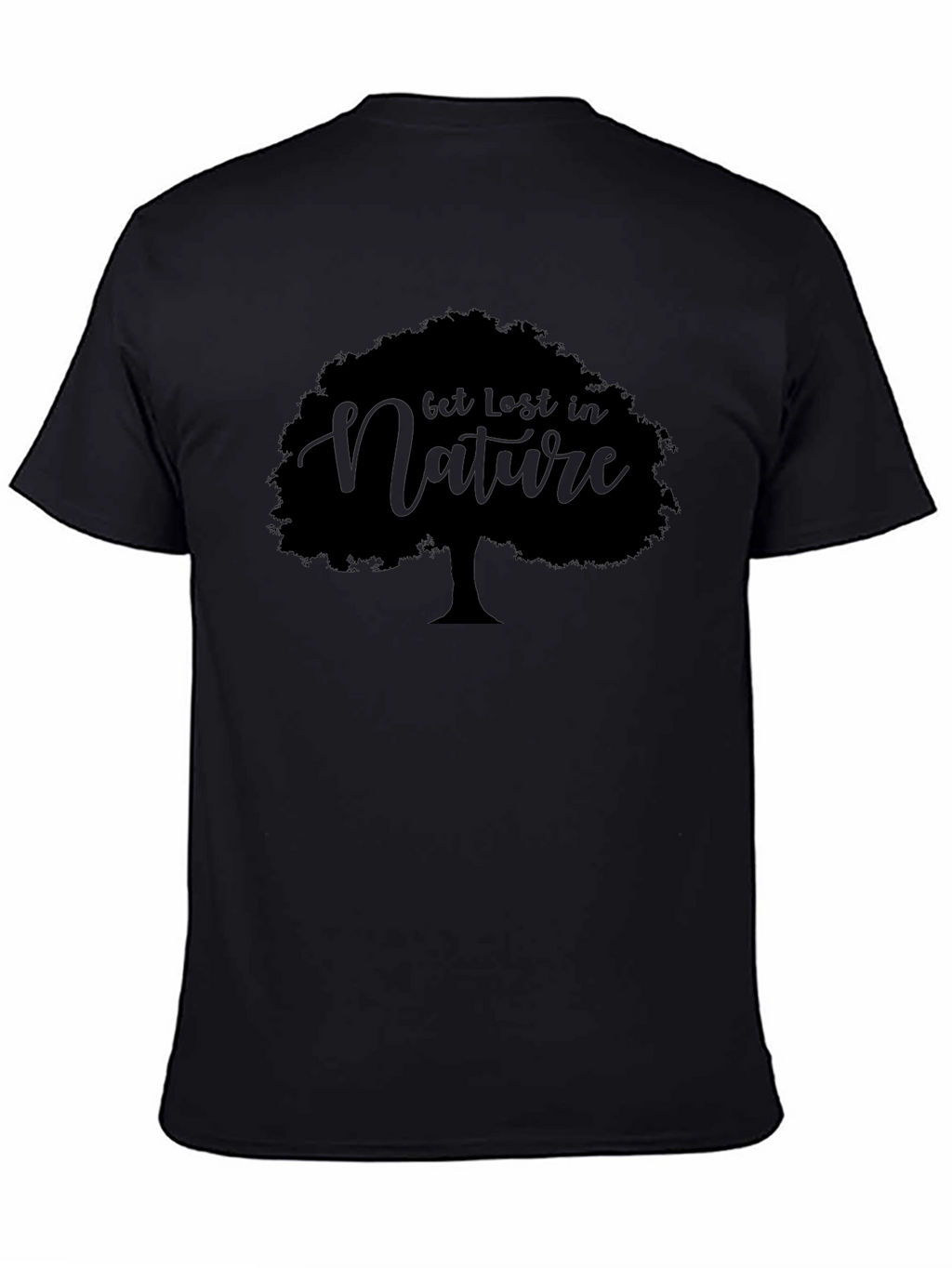Get Lost in Nature Tree Graphic Tee - Black