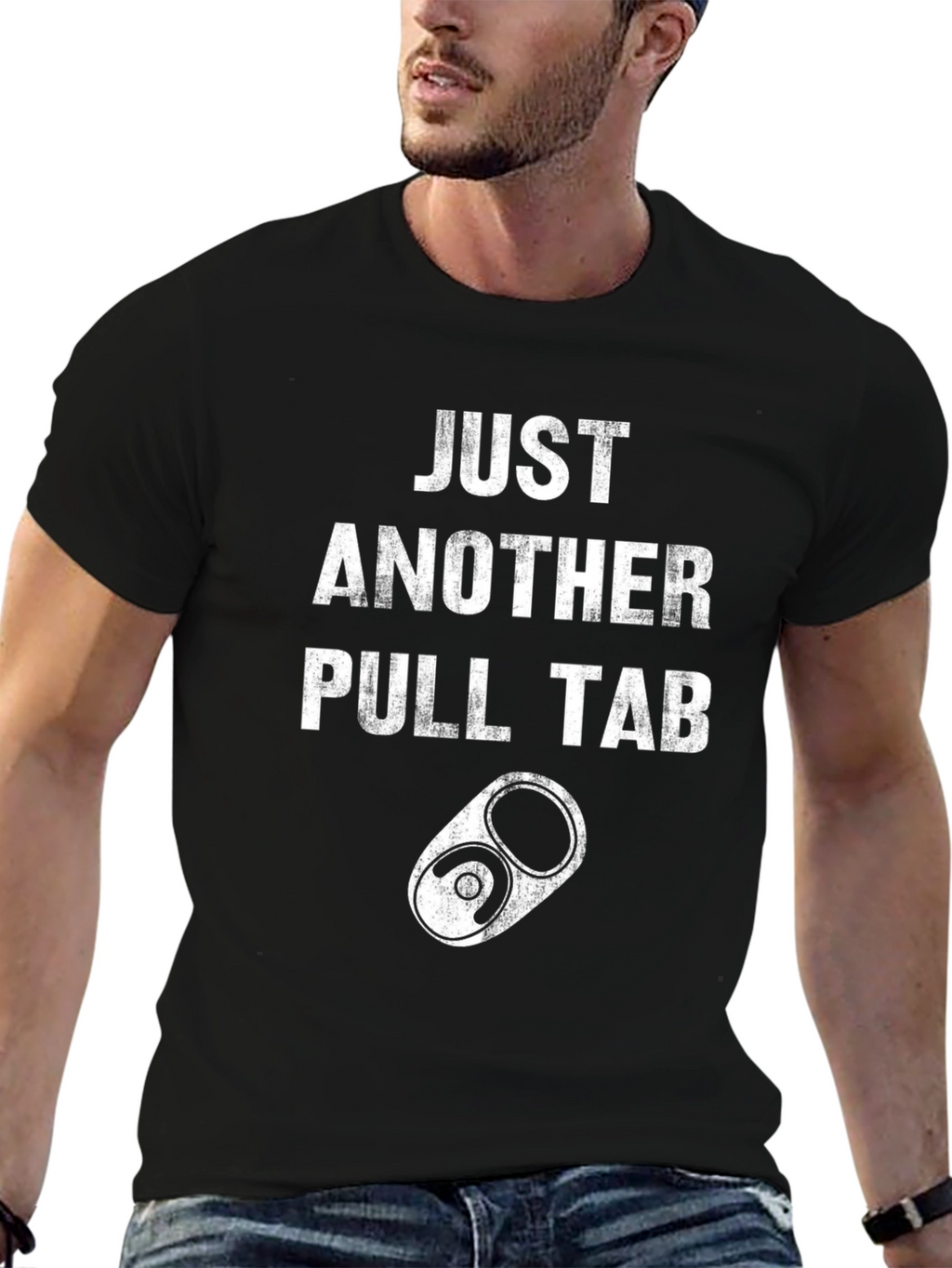 Just Another Pull Tab T-Shirt - Casual Graphic Tee