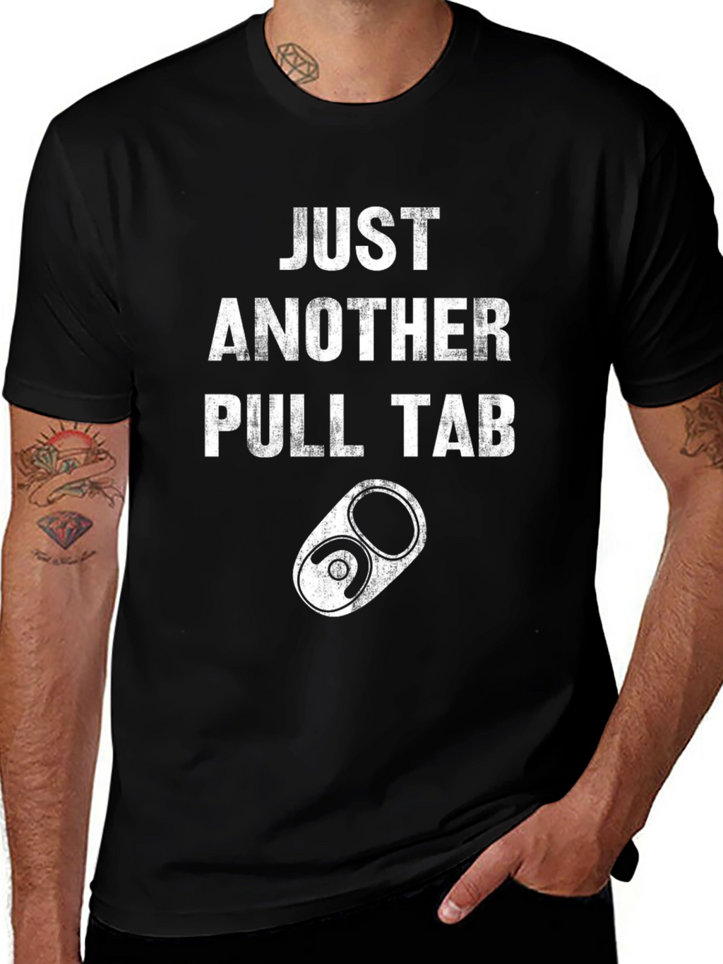 Just Another Pull Tab T-Shirt - Casual Graphic Tee
