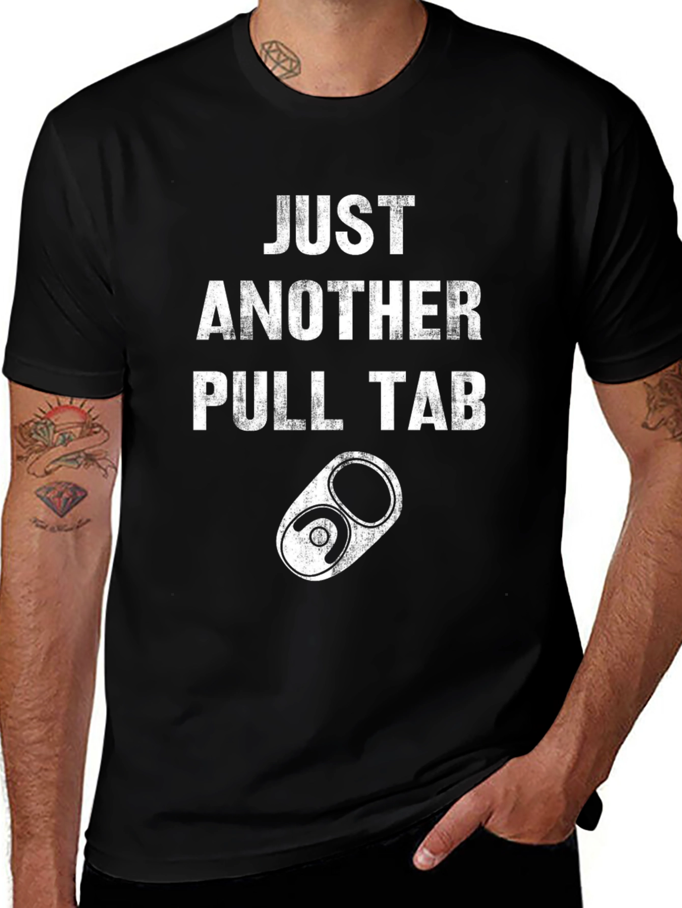 Just Another Pull Tab T-Shirt - Casual Graphic Tee