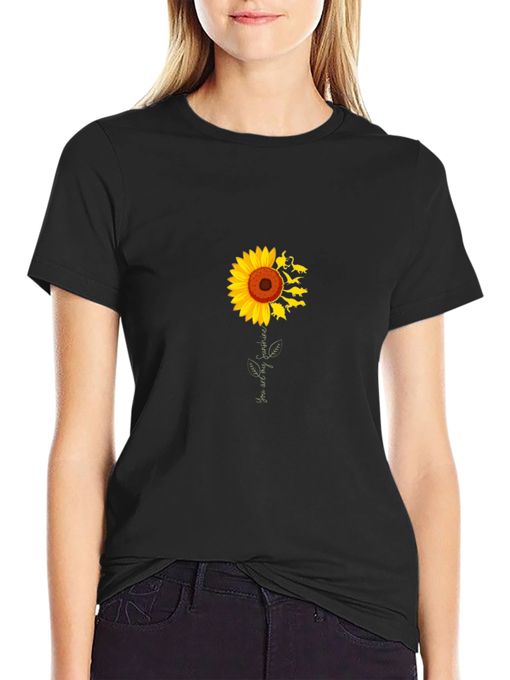 Sunflower Rats T-Shirt - Unisex Black Cotton Tee