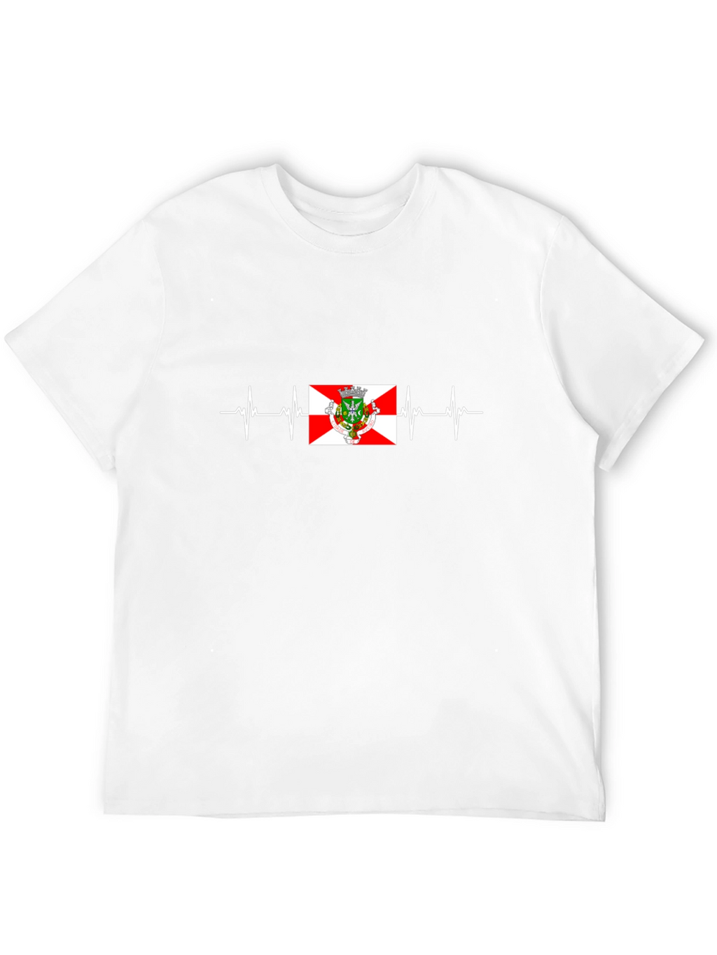 Black Heartbeat Santa Cruz de Tenerife Flag T-Shirt