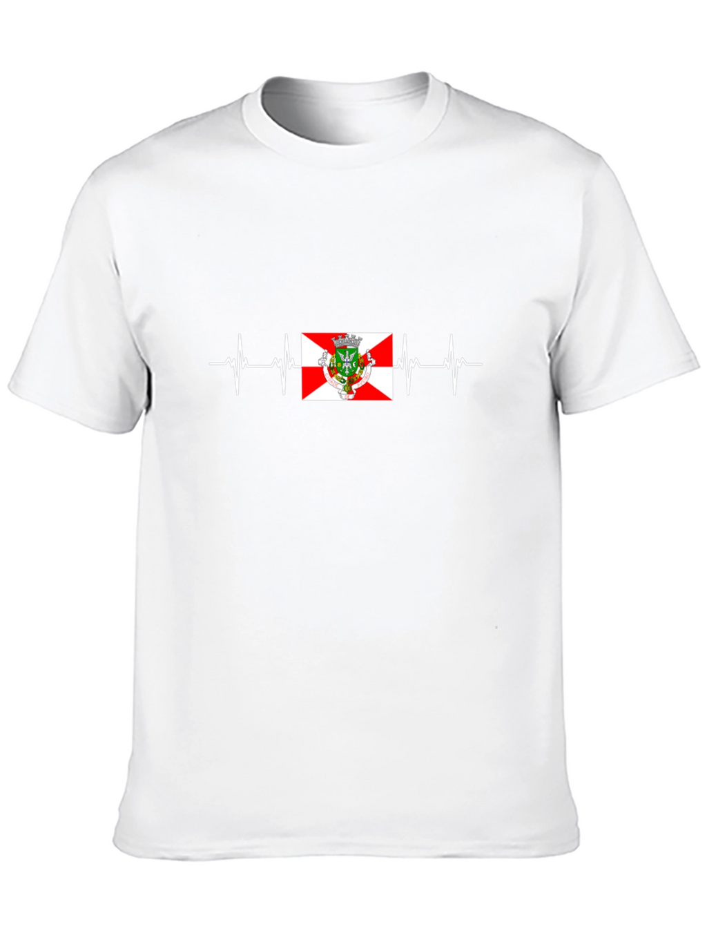 Black Heartbeat Santa Cruz de Tenerife Flag T-Shirt
