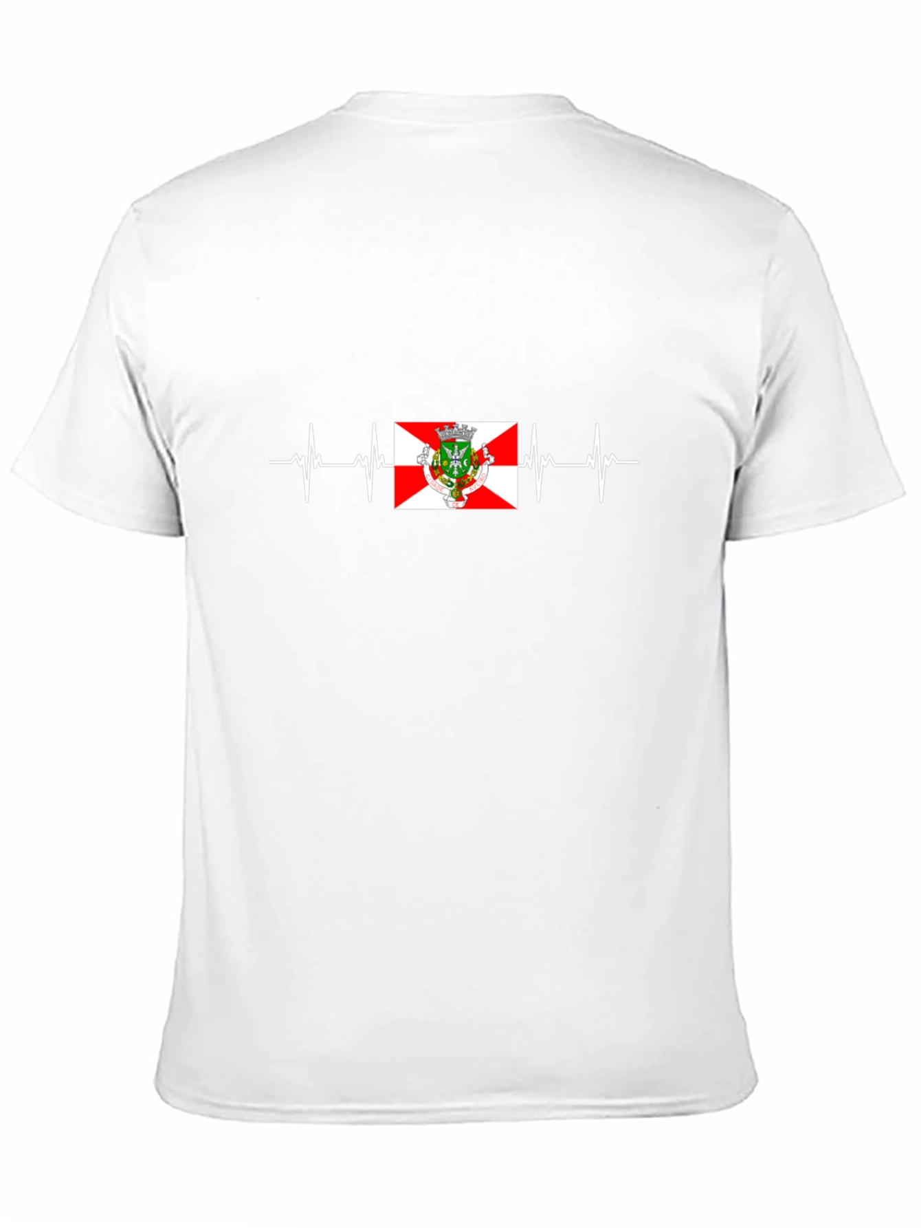 Black Heartbeat Santa Cruz de Tenerife Flag T-Shirt