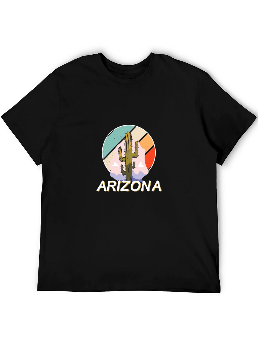Arizona Cactus Graphic Tee - Mens Black T-Shirt