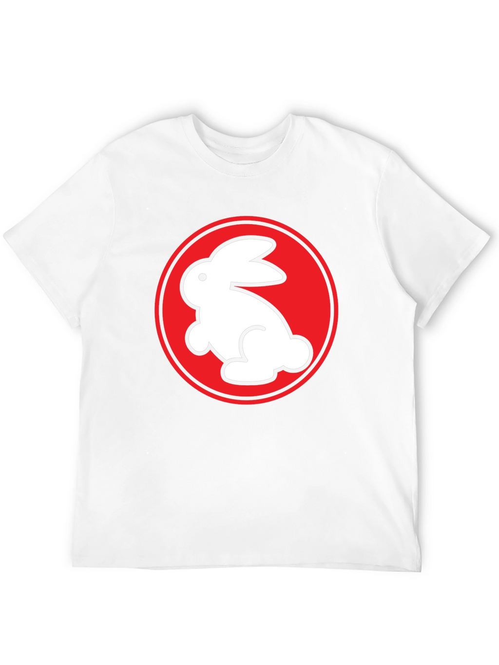 Rabbit Graphic Tee - Black Crew Neck