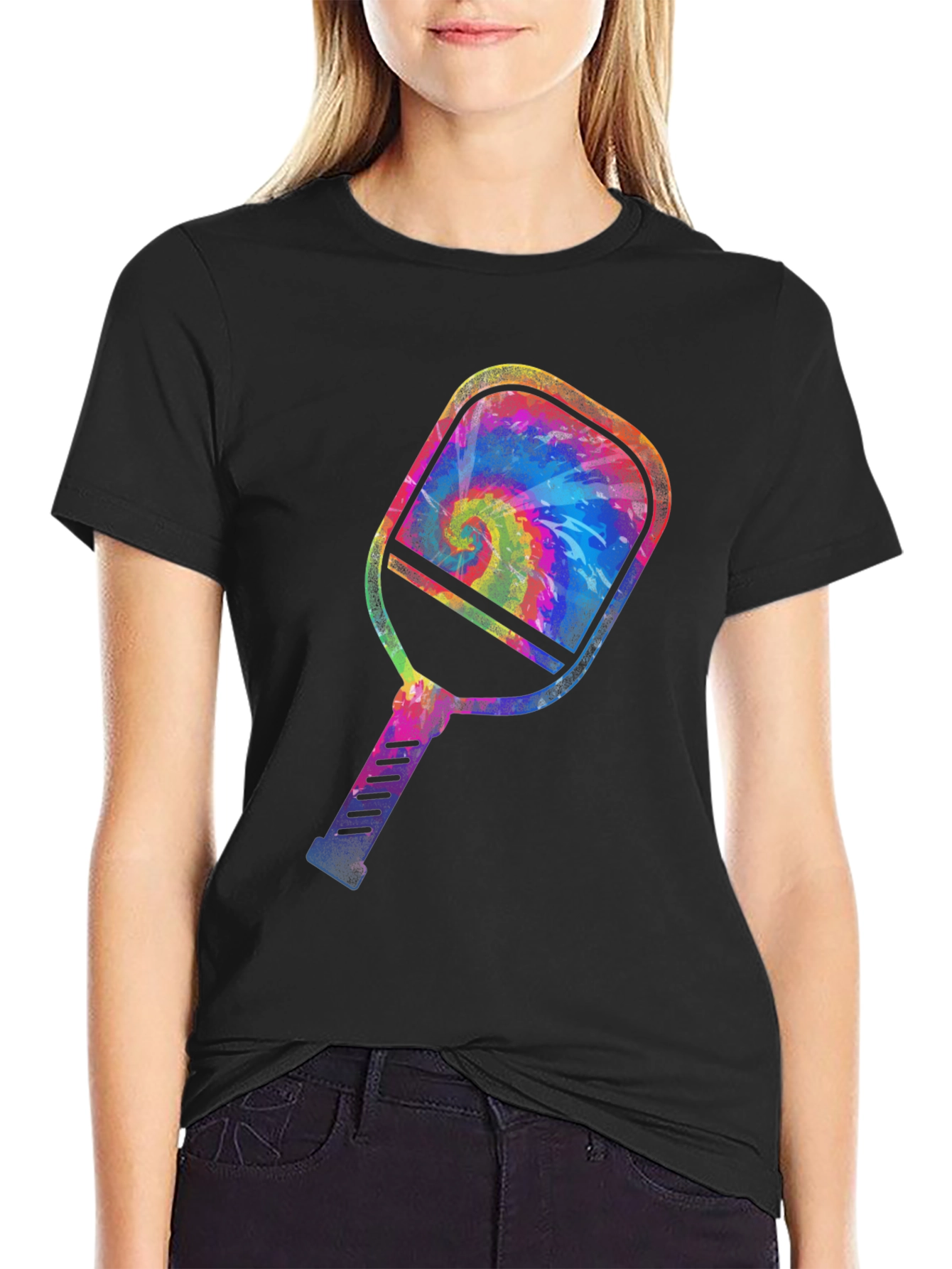 Tie-Dye Pickleball Paddle Graphic Tee