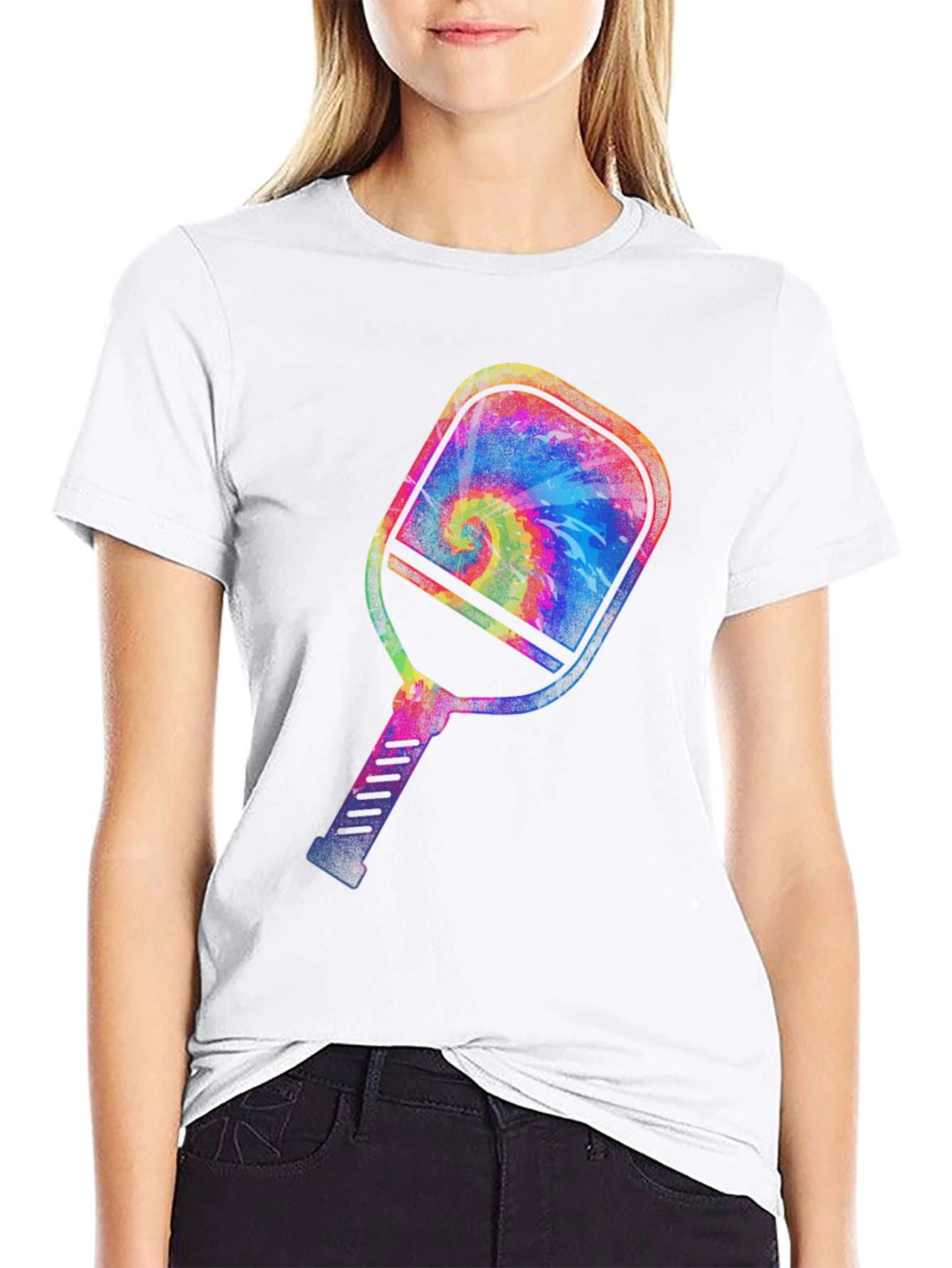 Tie-Dye Pickleball Paddle Graphic Tee