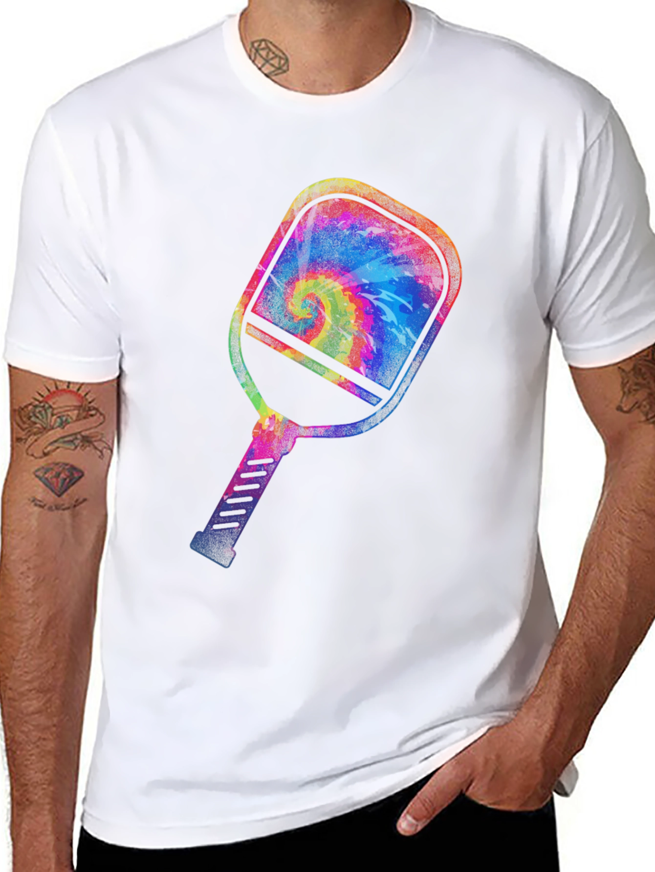 Tie-Dye Pickleball Paddle Graphic Tee