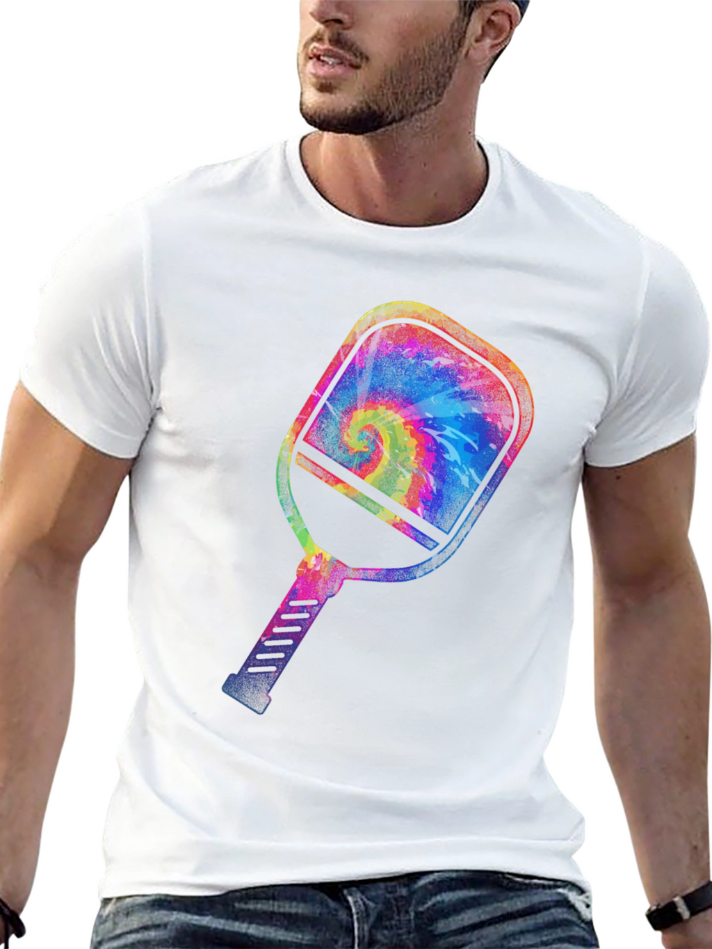 Tie-Dye Pickleball Paddle Graphic Tee