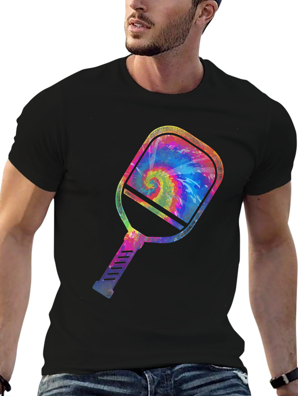 Tie-Dye Pickleball Paddle Graphic Tee