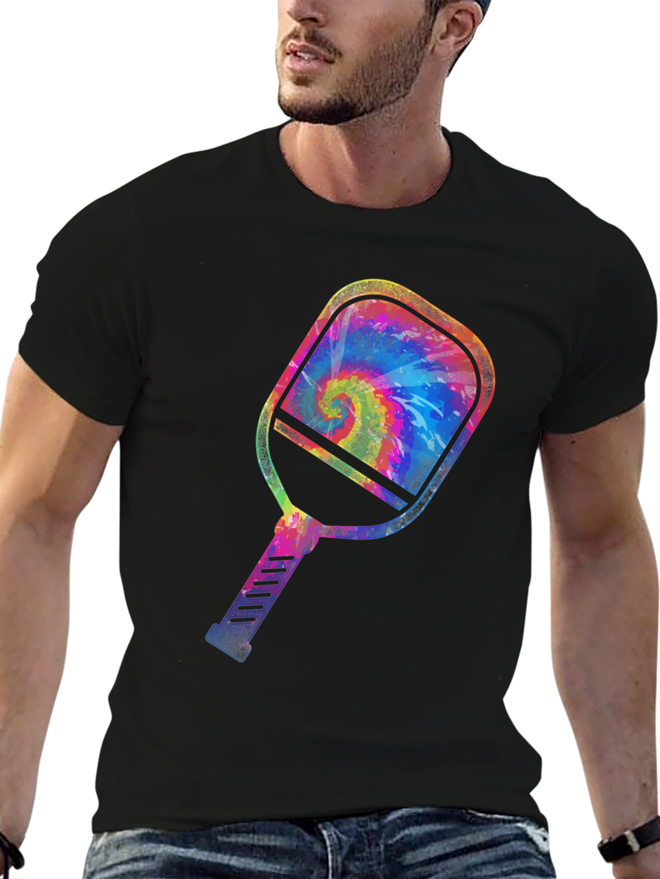 Tie-Dye Pickleball Paddle Graphic Tee