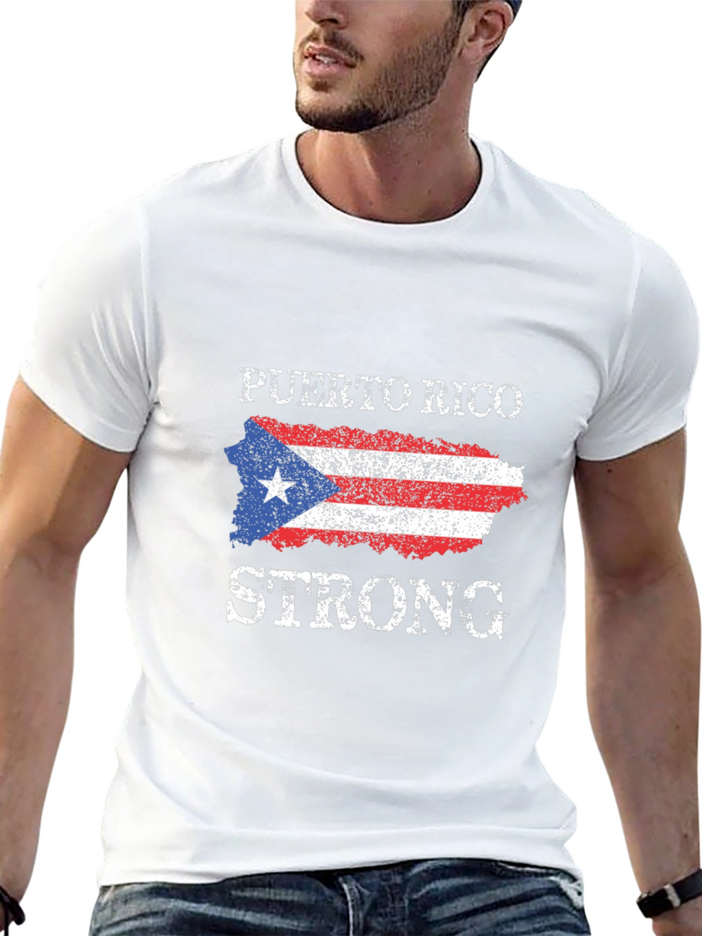 Puerto Rico Strong T-Shirt - Black Cotton Tee