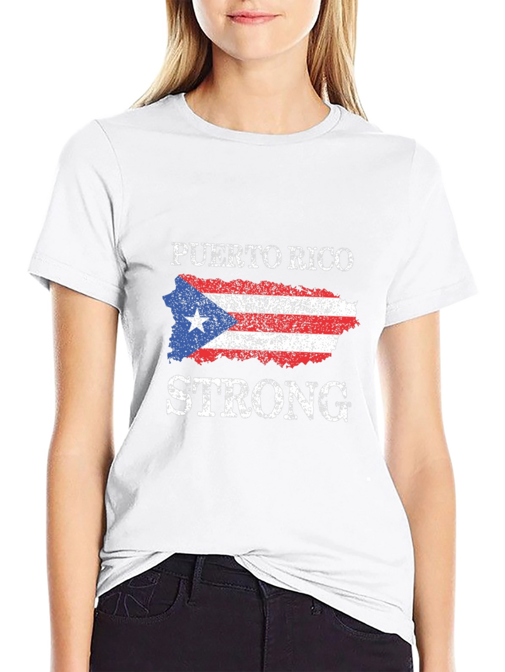 Puerto Rico Strong T-Shirt - Black Cotton Tee