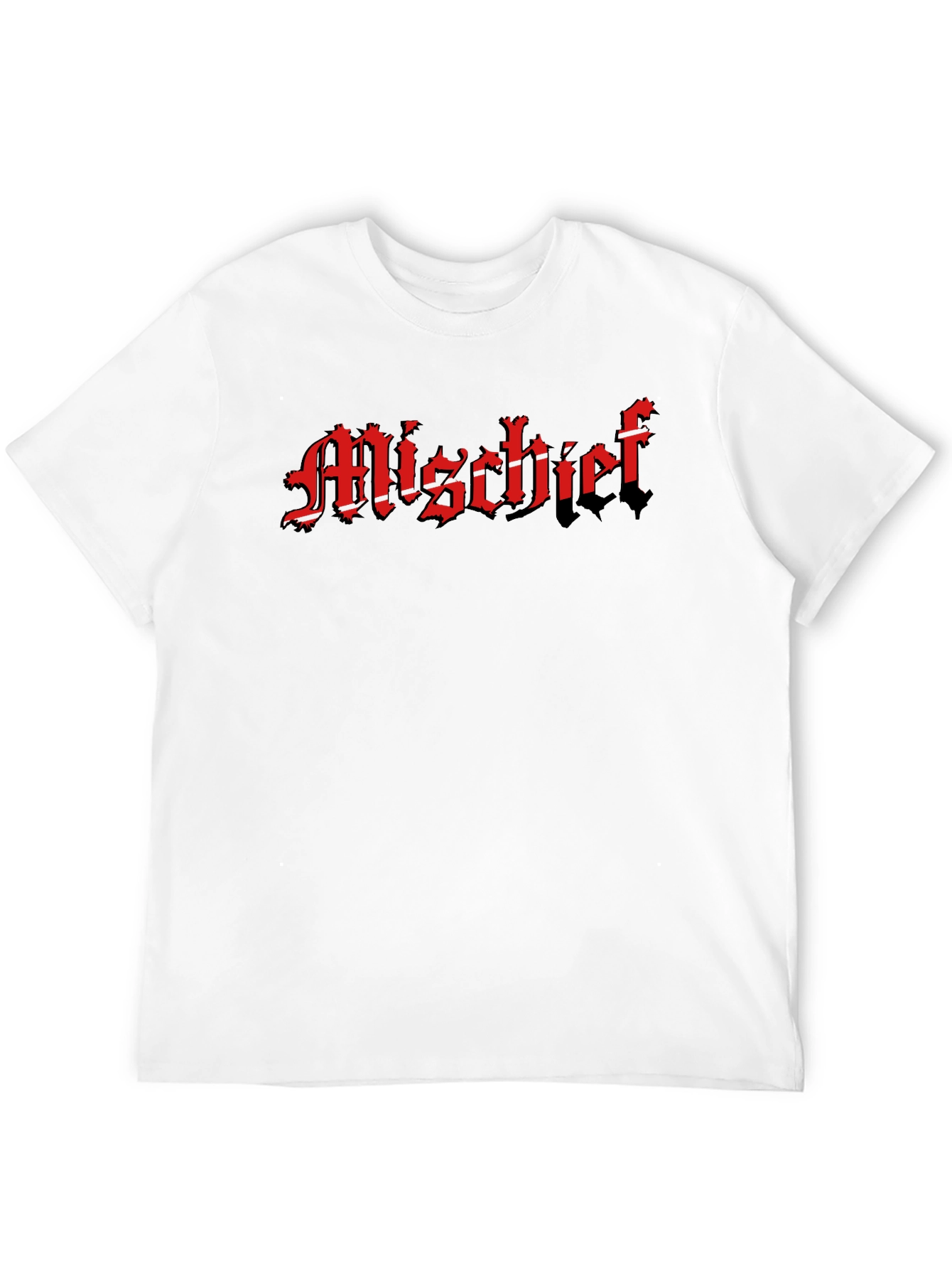 Mischief Black T-Shirt - Gothic Text
