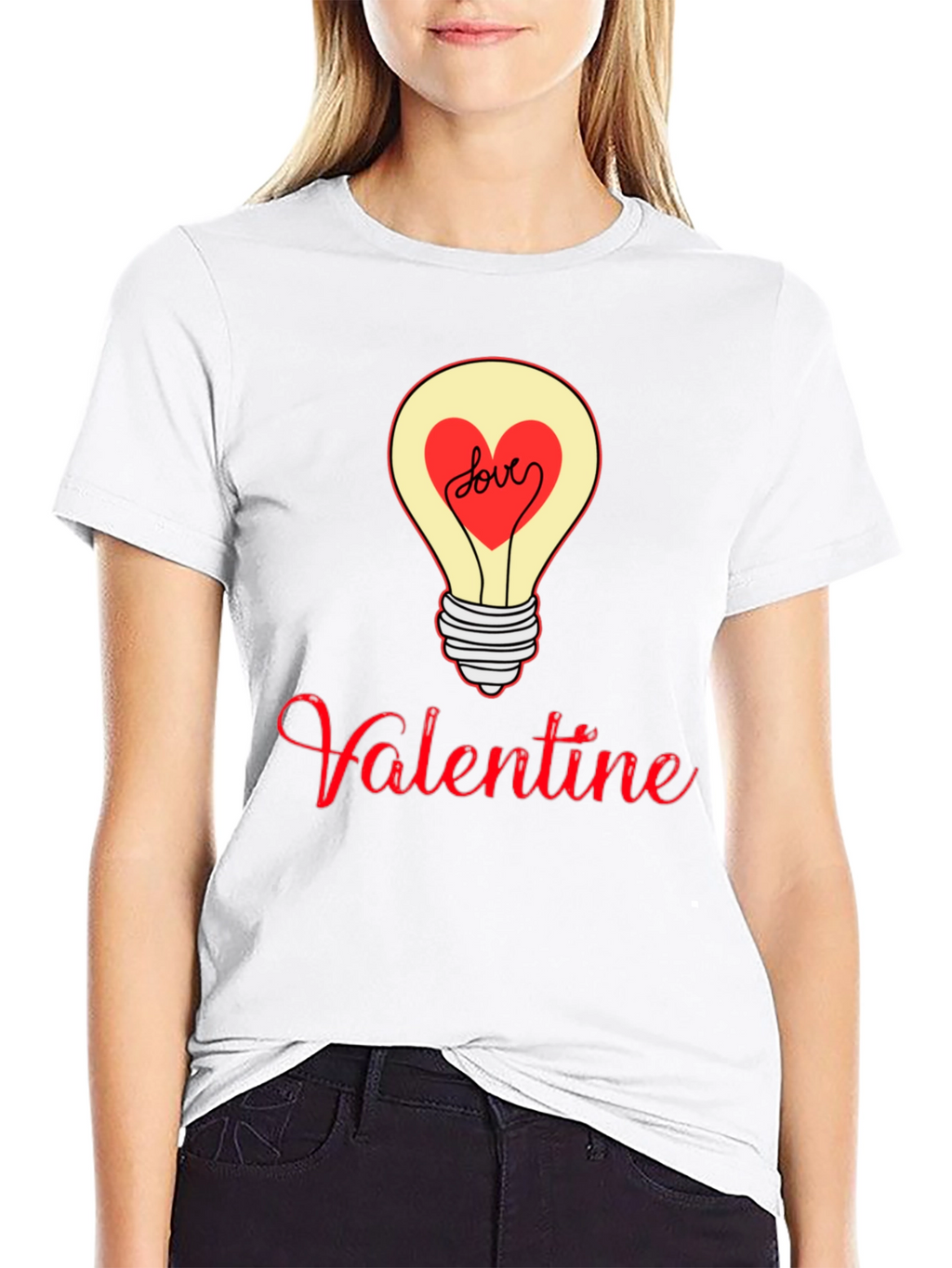 Valentine Love Light Bulb Graphic Tee