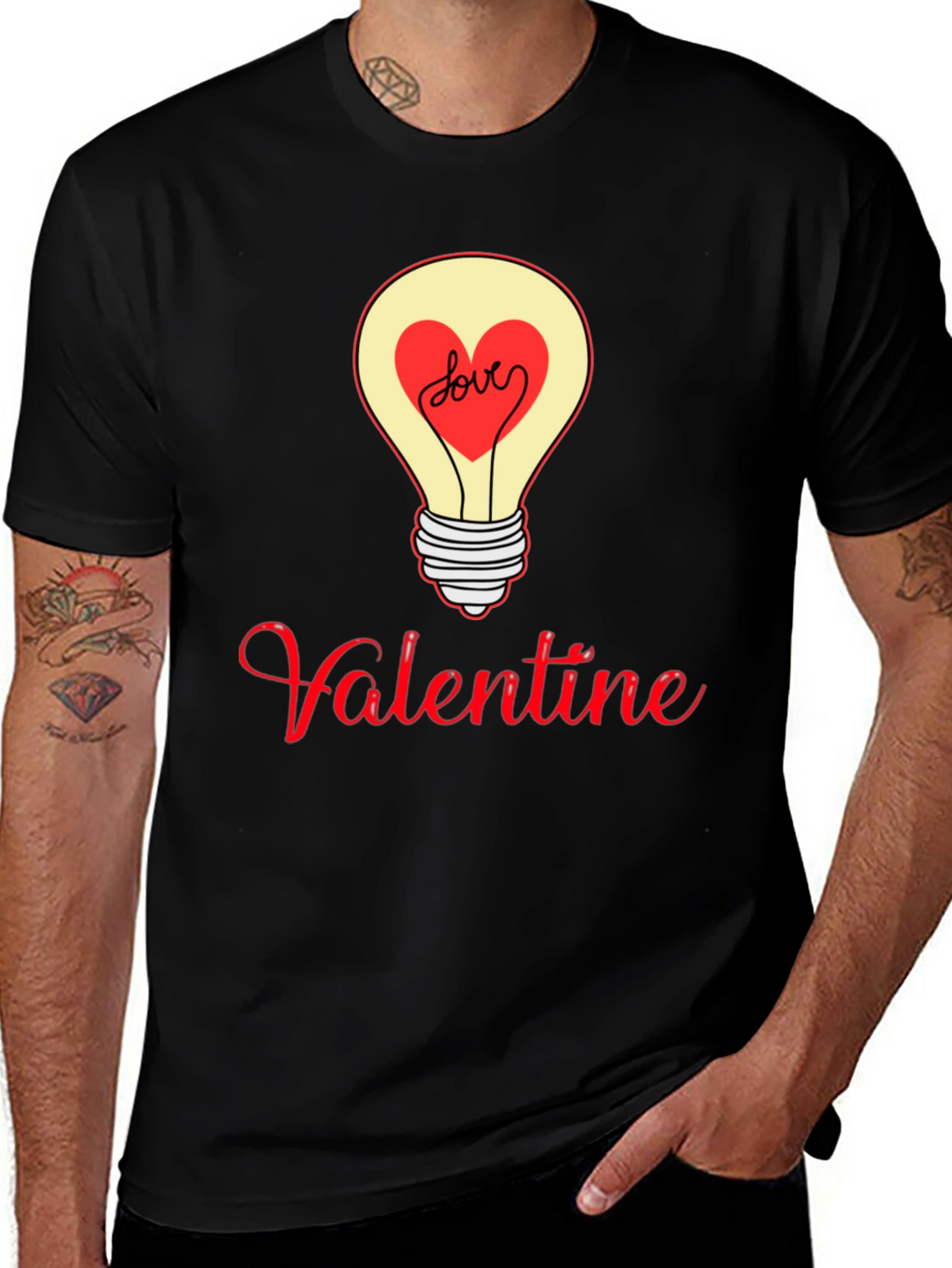 Valentine Love Light Bulb Graphic Tee